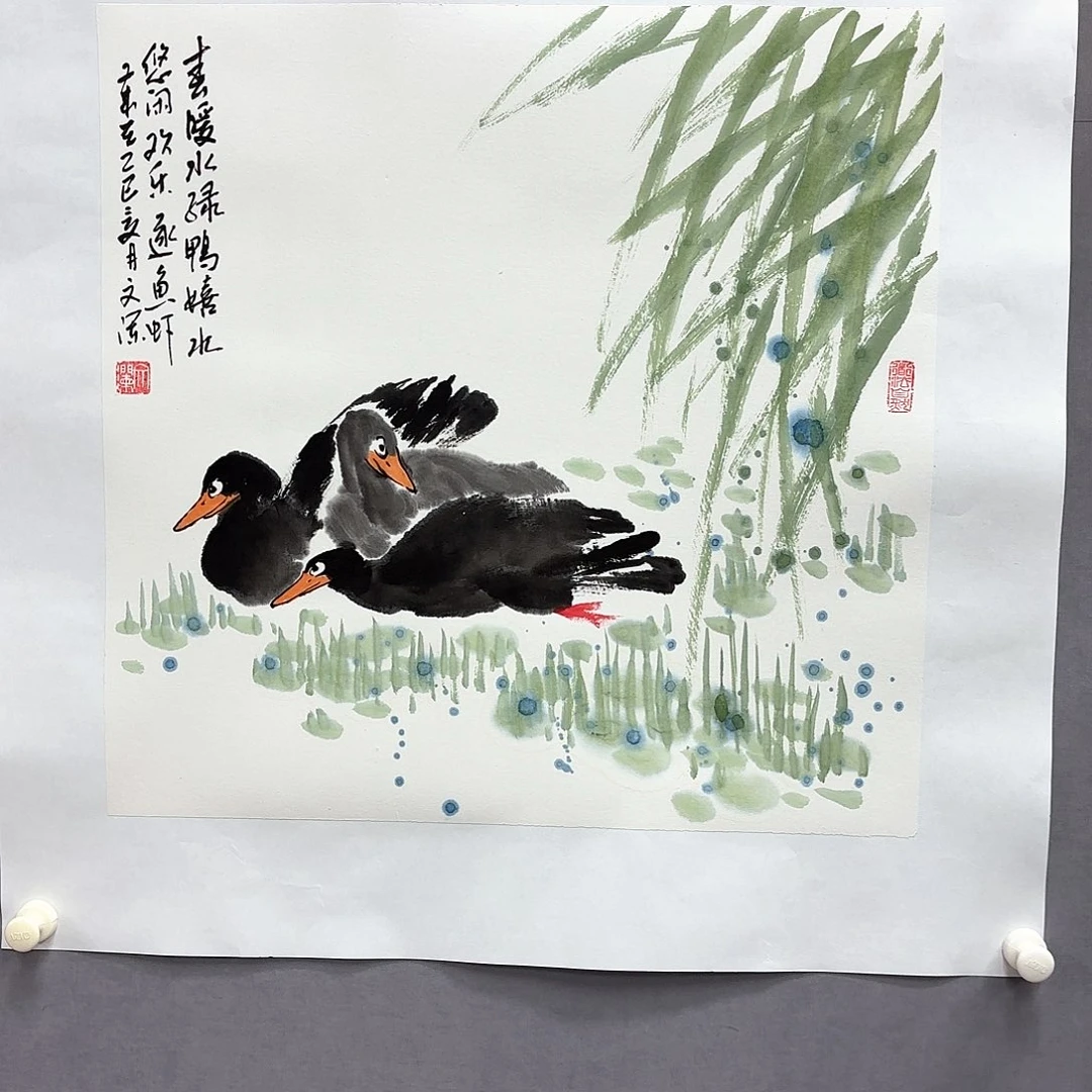 国画艺术家真人手绘