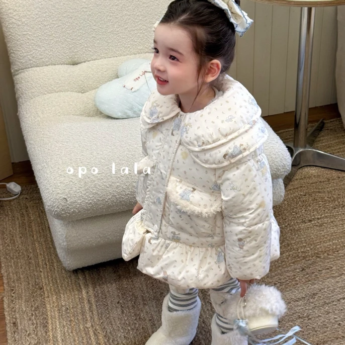 Op碎花棉服77031女童