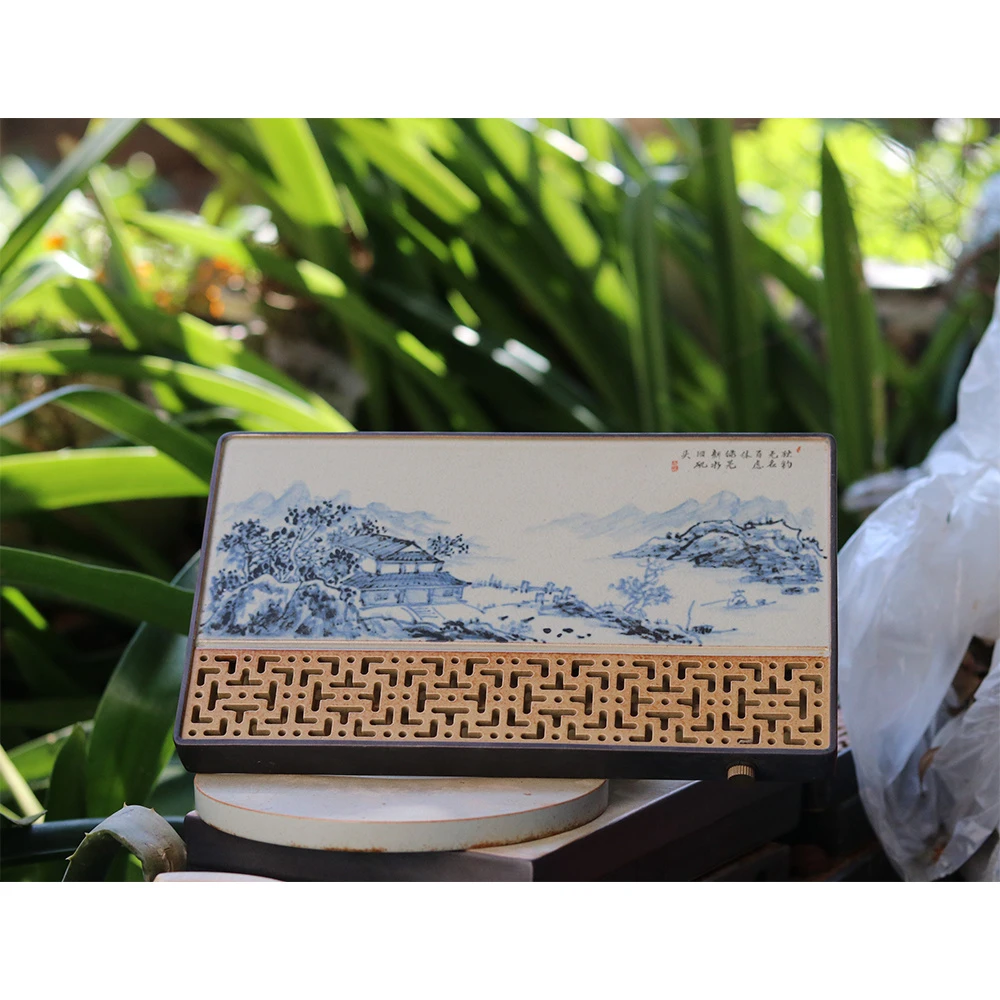 【朴云堂】山水写字干泡台(房屋）壶承（JD-44）