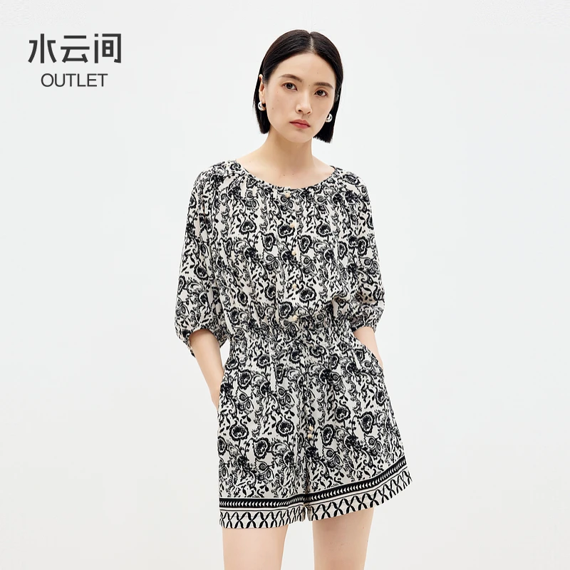 水云间波西米亚风连体裤子女一件式雪纺连身裤外穿端庄2025夏款