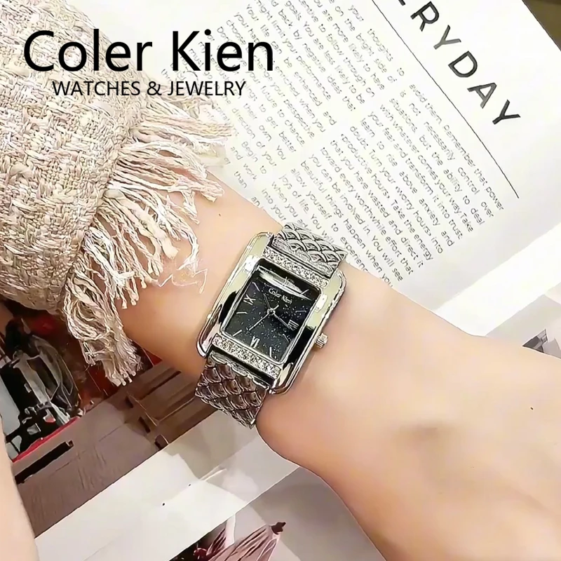 ColerKien【璀璨满天星】送女友送老婆爆款百搭防水方形时尚手表女