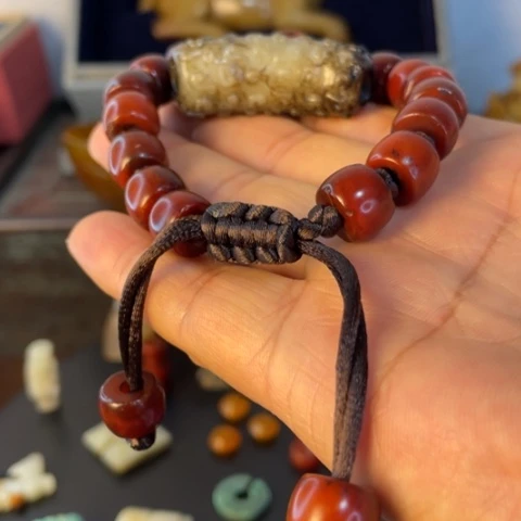 玛瑙/玉髓手链未镶嵌信*?