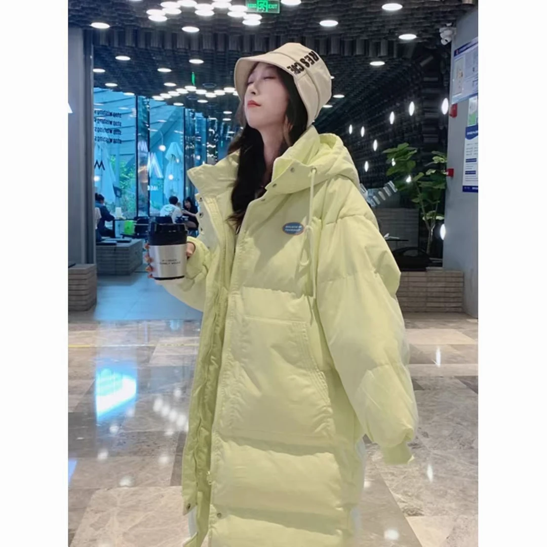 中长款棉衣纯色加厚面包棉服m-85