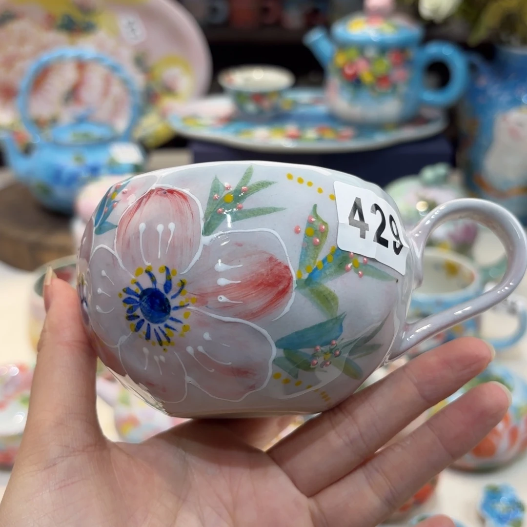 景德镇手绘高温釉下彩陶瓷茶具