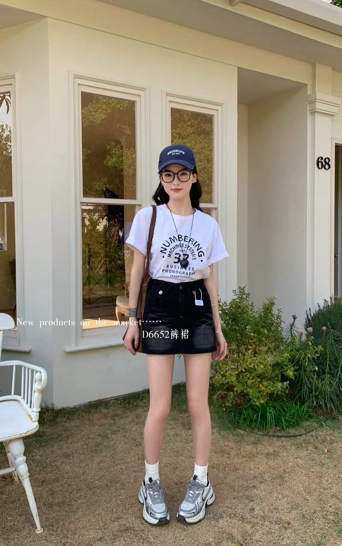 春季新款高腰牛仔包裙