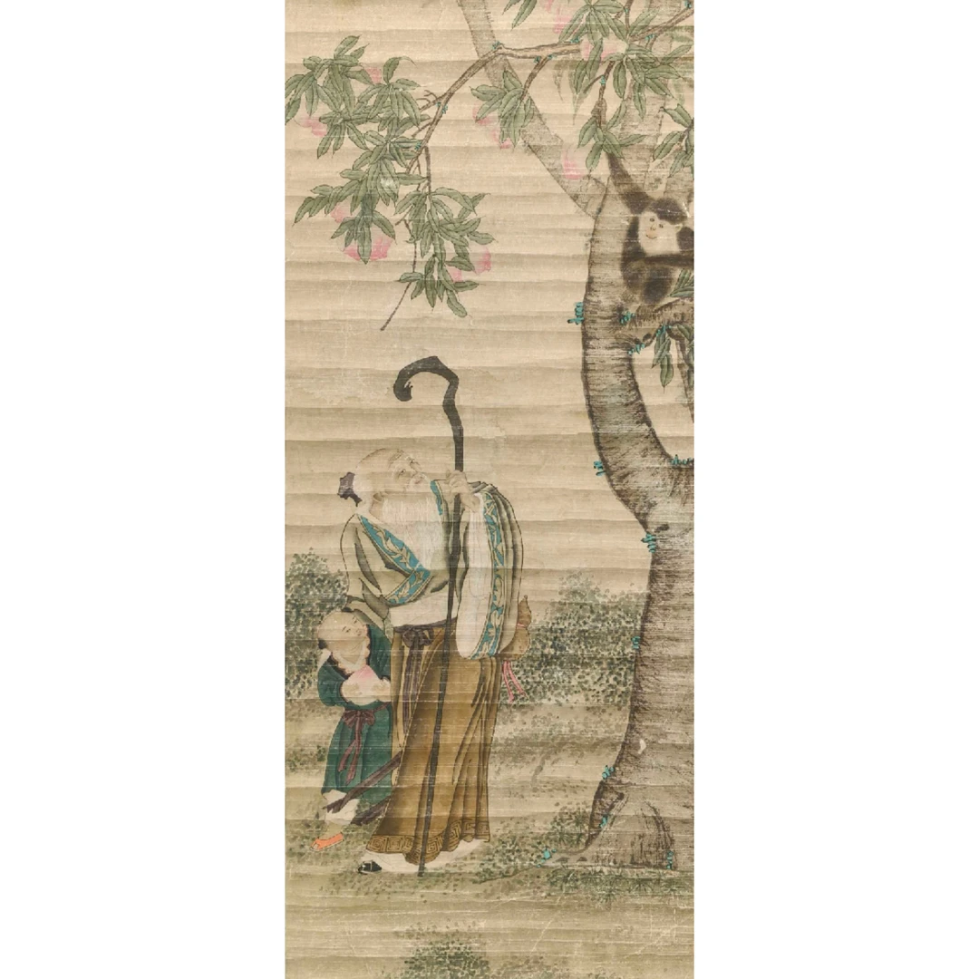 zp043《人物》胡yf 76*36（2.5平尺）纸本立轴