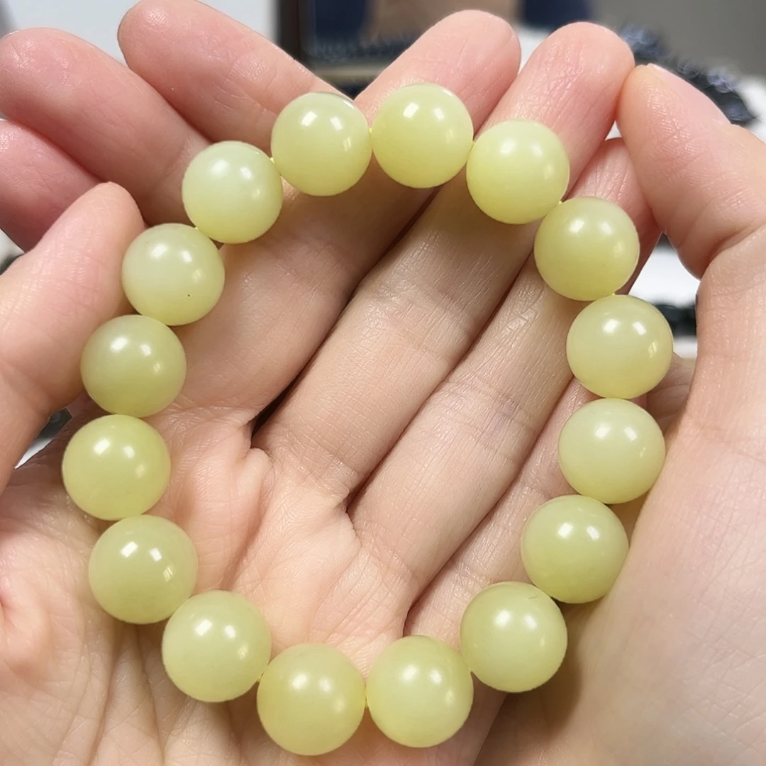 O***好和田玉未镶嵌手串卡12圆珠货头