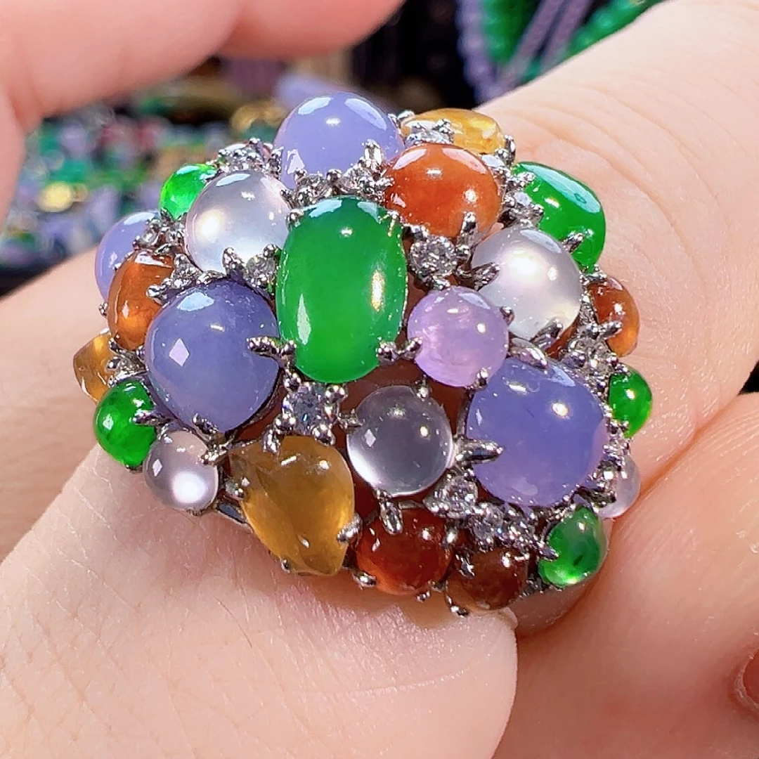 翡翠18K金镶嵌戒指签收后24小时鉴赏期