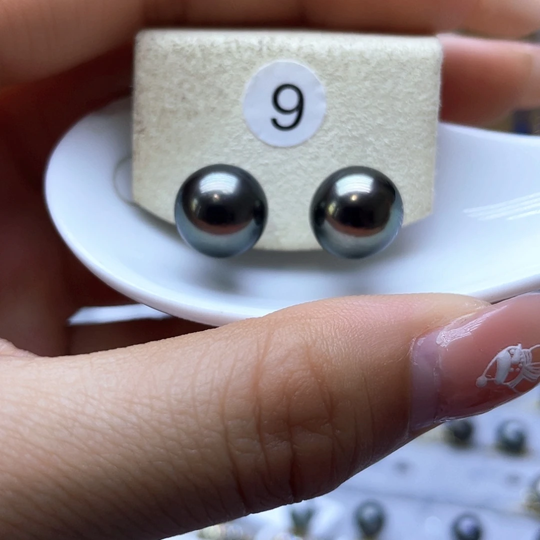 海水珍珠耳饰银S925镶嵌