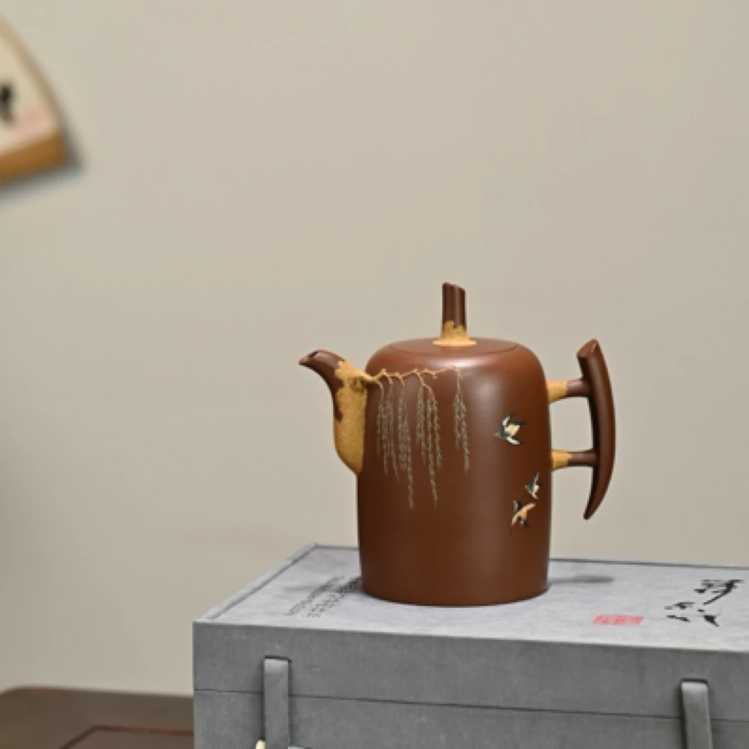 燕南飞·原创作品  省大桑黎兵作品（紫砂12精英530cc/家藏紫泥