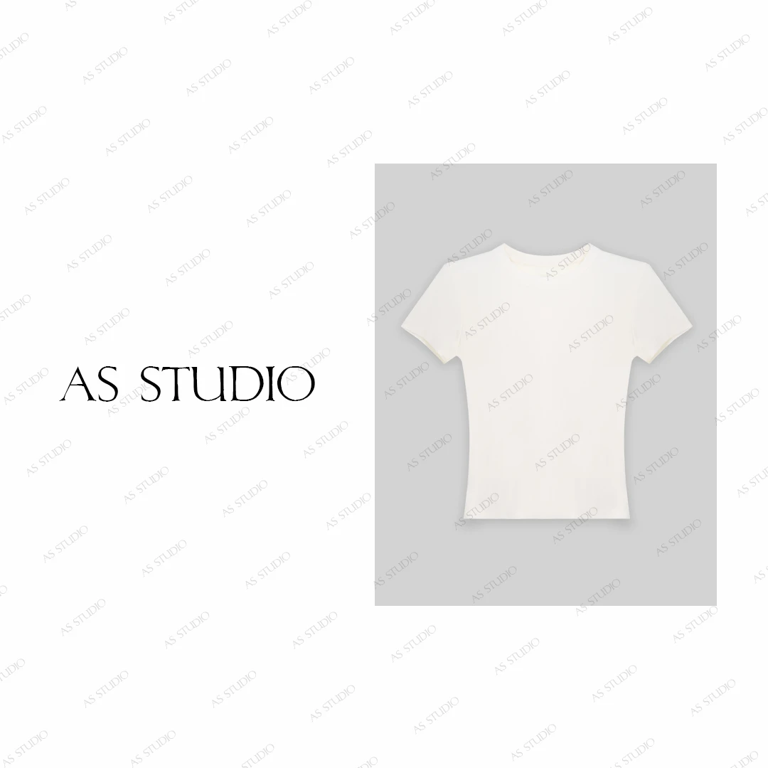 【AS小波妞】25新经典百搭天丝羊毛正肩短袖XX24TX01