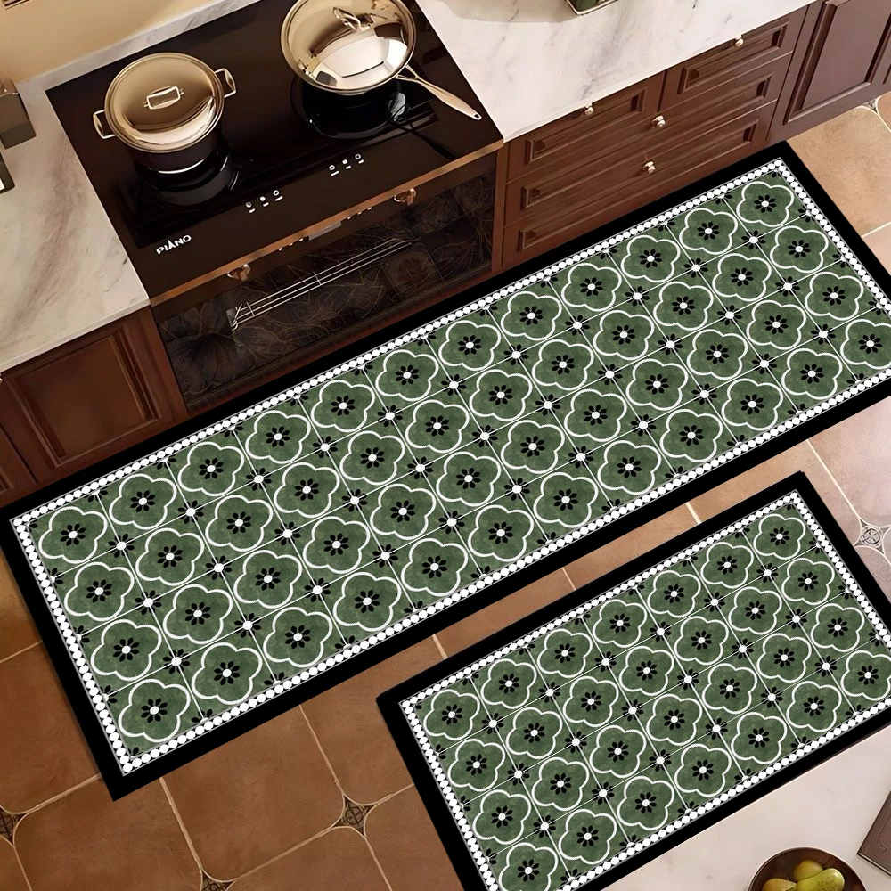 X121-5【40*60+40*120cm】厨房地垫防滑防油免洗耐脏脚垫家用硅藻泥