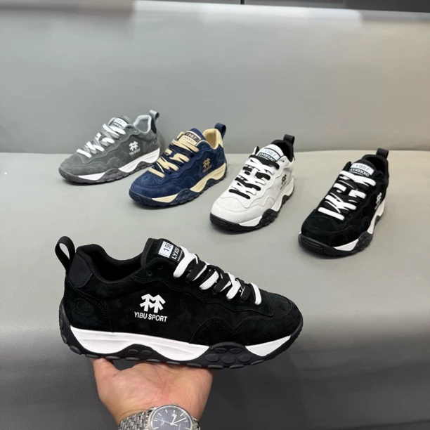 2025秋季新款时尚男鞋舒适百搭反绒皮休闲鞋痞帅潮流帅气阿甘鞋