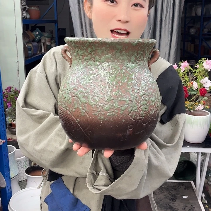 17×21 -粗陶花盆有孔-买买买