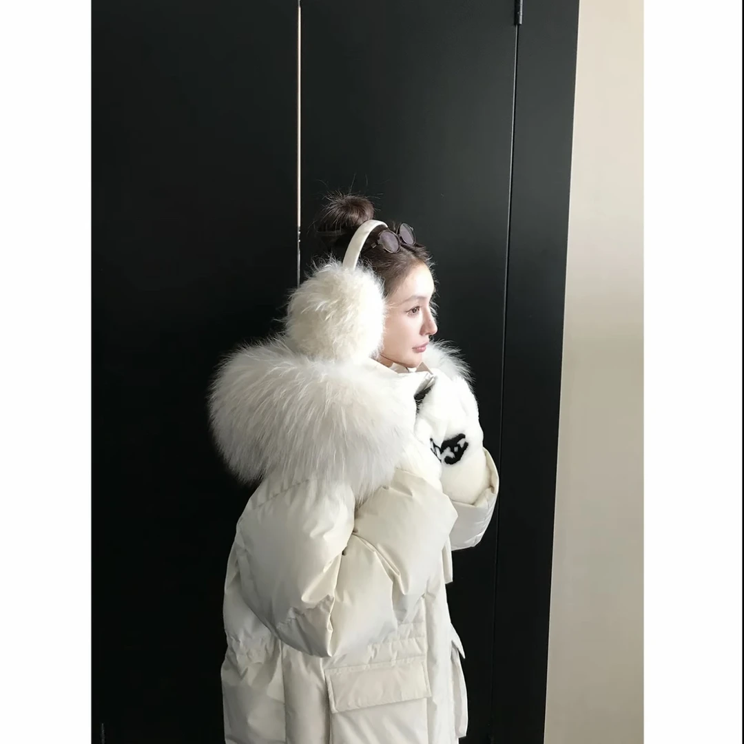 "云朵羽绒"高品白鹅绒+大貉子毛领零压感派克羽绒服
