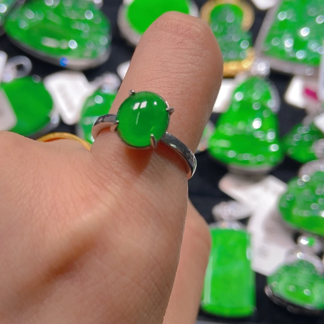 翡翠吊坠(不含链)银S925镶嵌