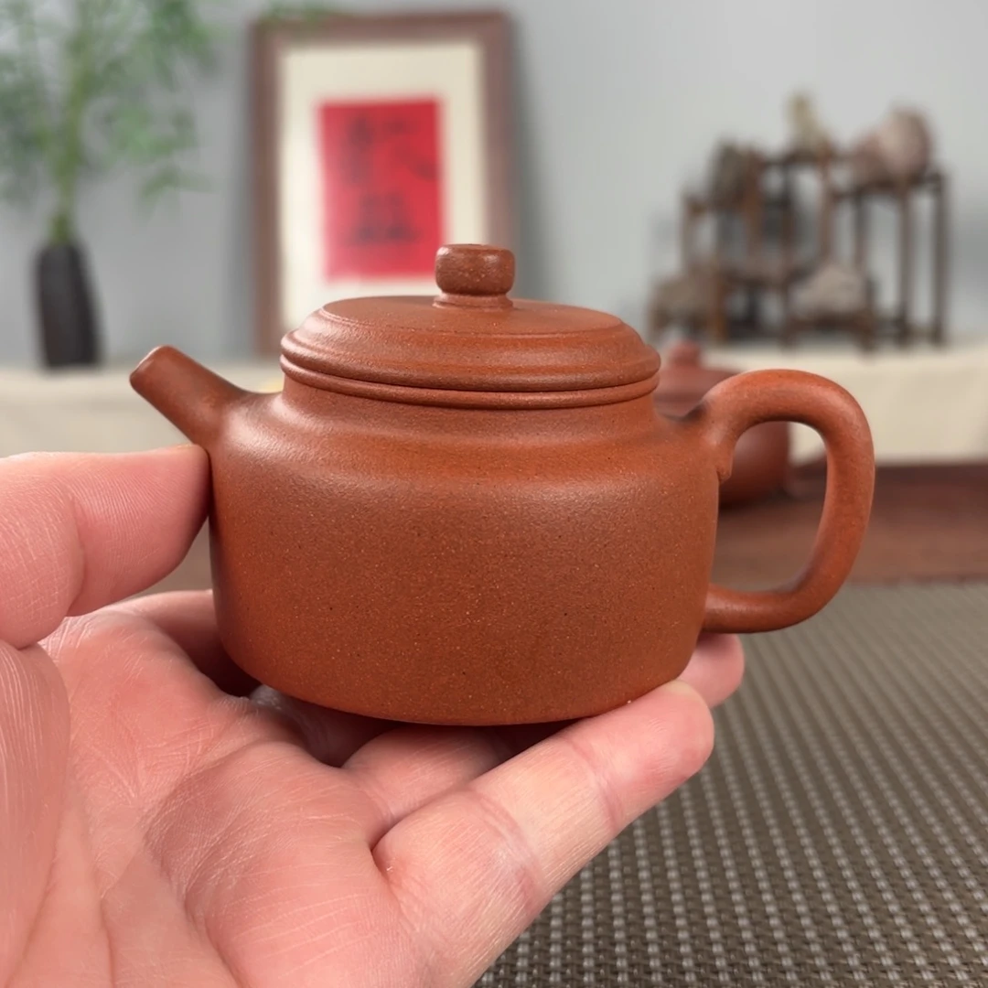 紫砂茶壶今*云微瑕黄龙山原矿紫砂壶