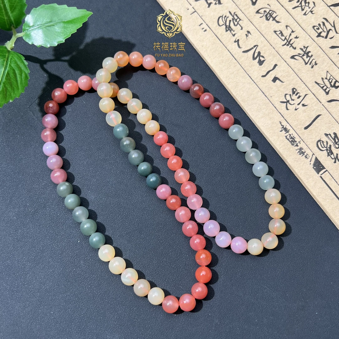 扶摇臻选|盐源圆珠多圈手串8mm-3198