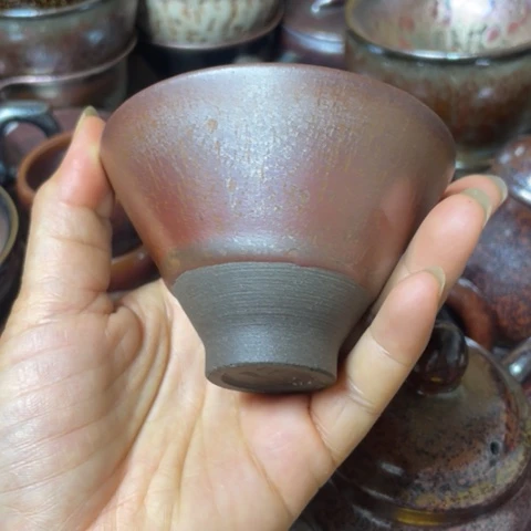 茶盏建阳建盏微瑕斗笠