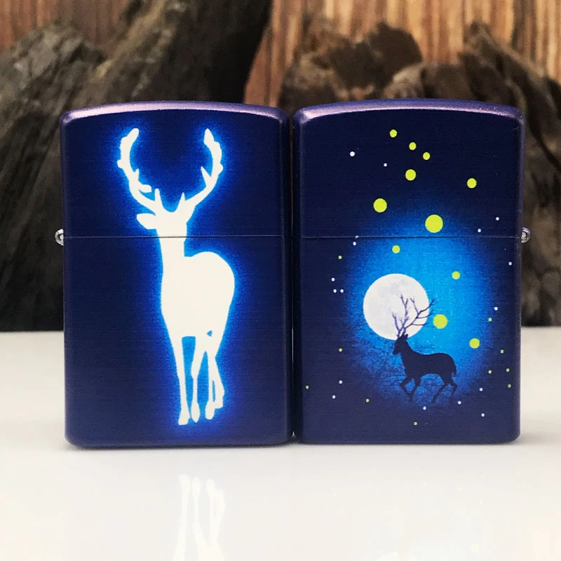 ZORRO佐罗夜光一鹿有点烟你创意打火机黄铜彩【需自配油】