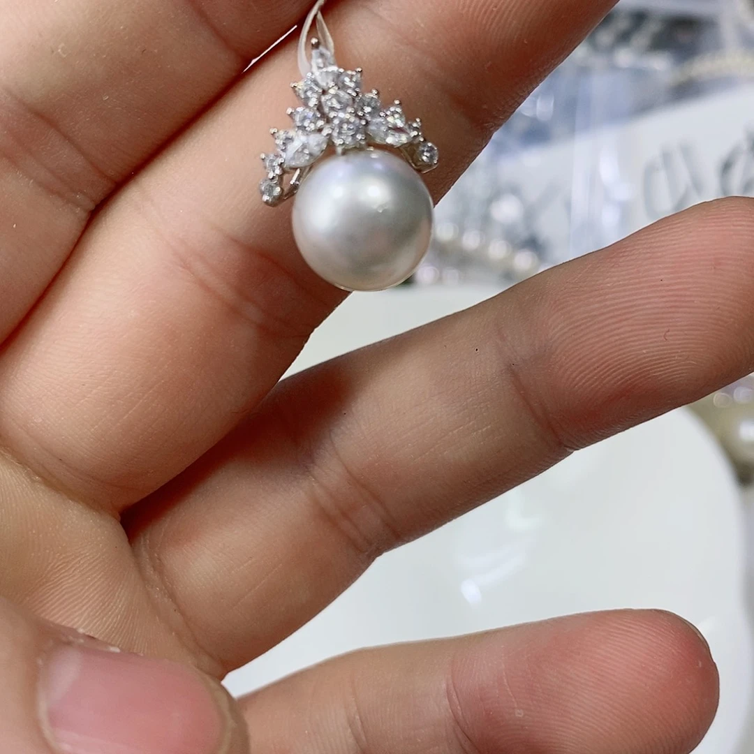 海水珍珠颈饰银S925镶嵌