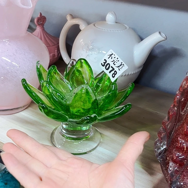 3078莲花 家悦琉璃工艺品不完美