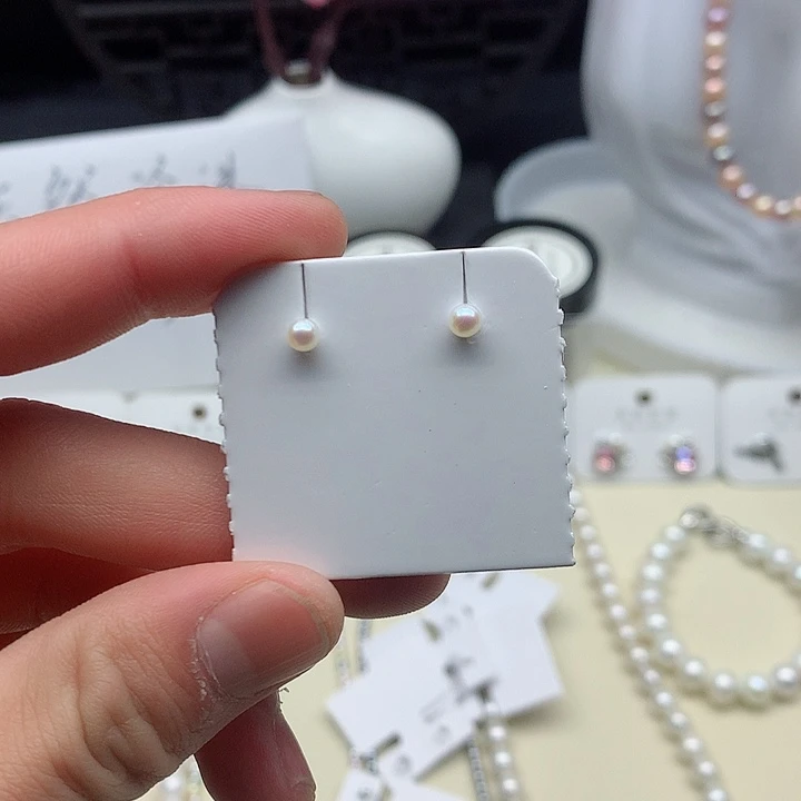 银S925镶嵌耳饰淡水珍珠