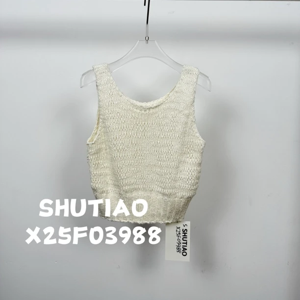 【SHUTIAO】2025夏季：新款小众设计款背心X25F03988