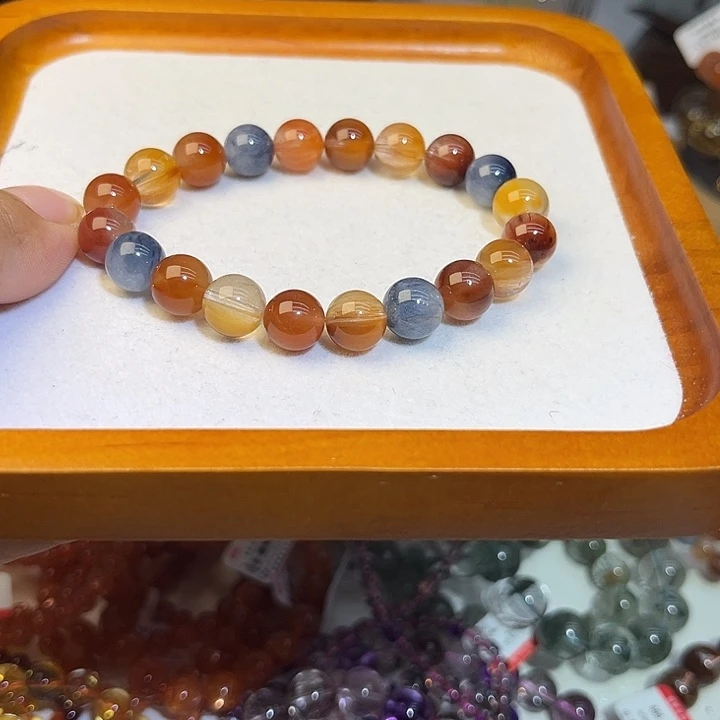 手链未镶嵌烟晶彩兔毛9.5mm