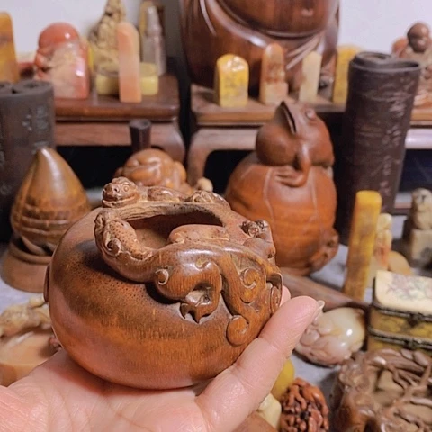 香榧木江*华彩木作摆件