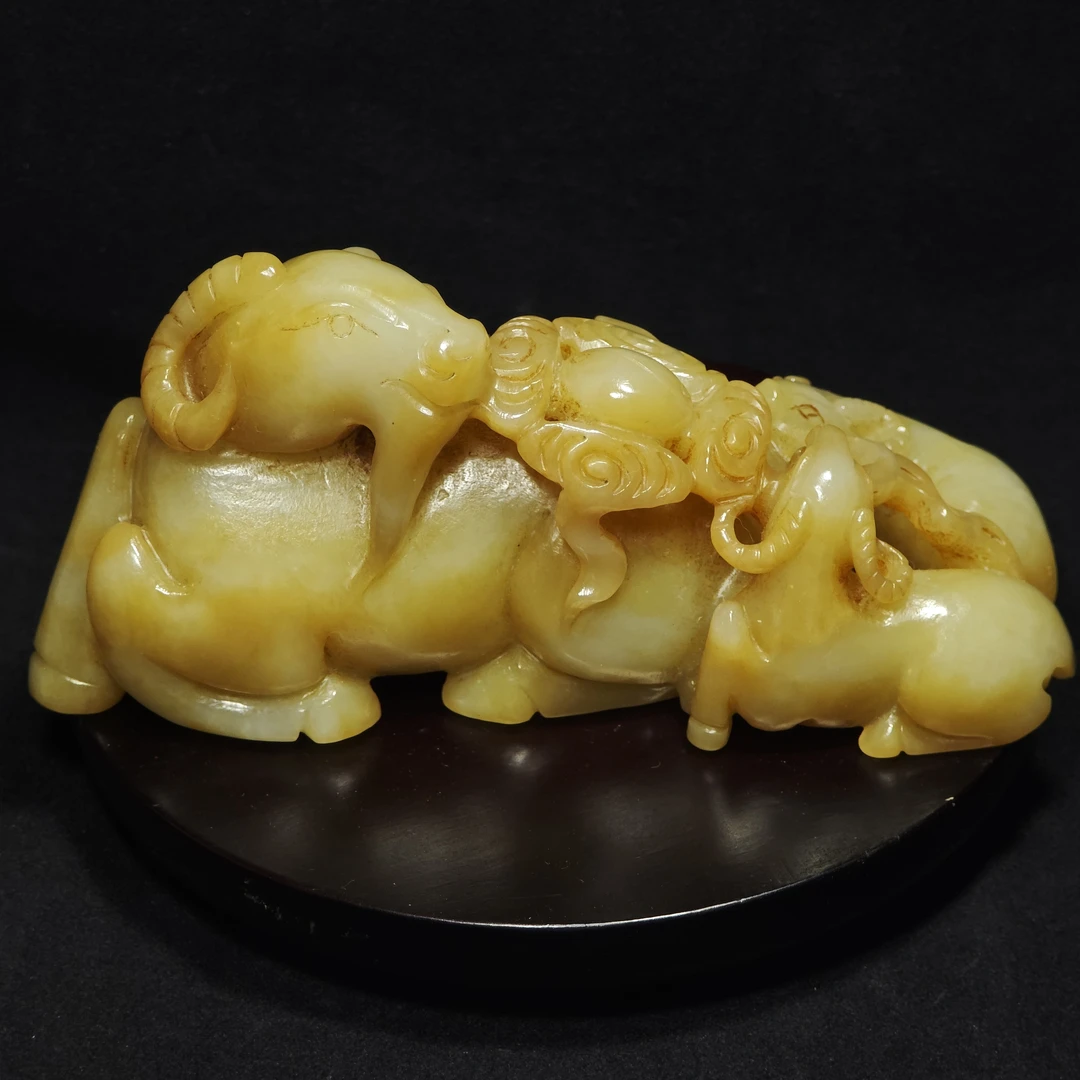 和田玉三羊开泰