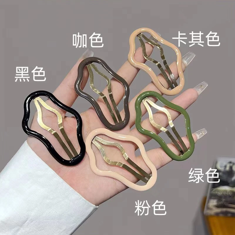 【1个】云朵镂空碎发夹女前额侧边bb夹一字夹发卡夹子头饰 颜色随机