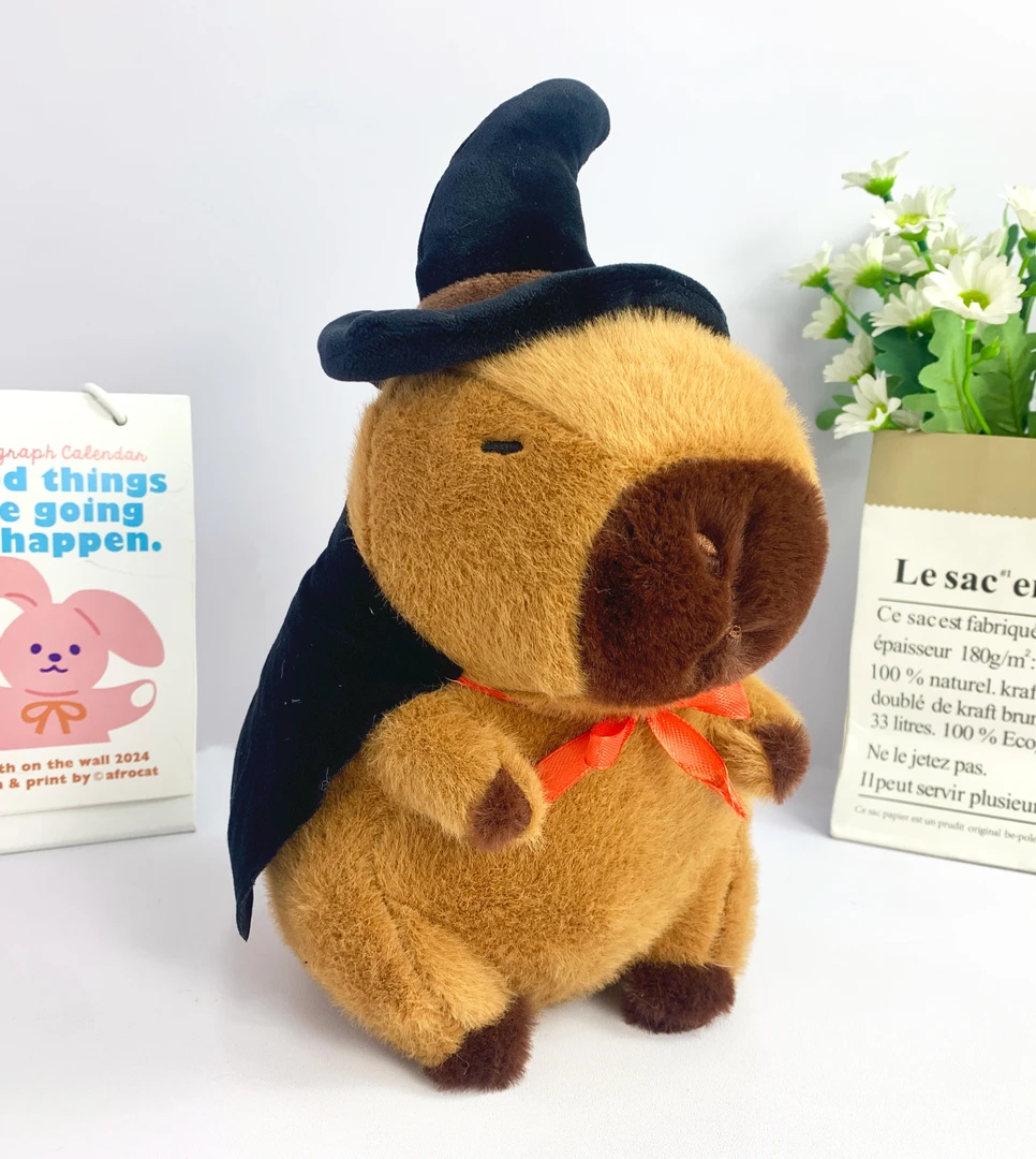 魔法师水豚卡皮巴拉玩偶毛绒公仔儿童生日礼物