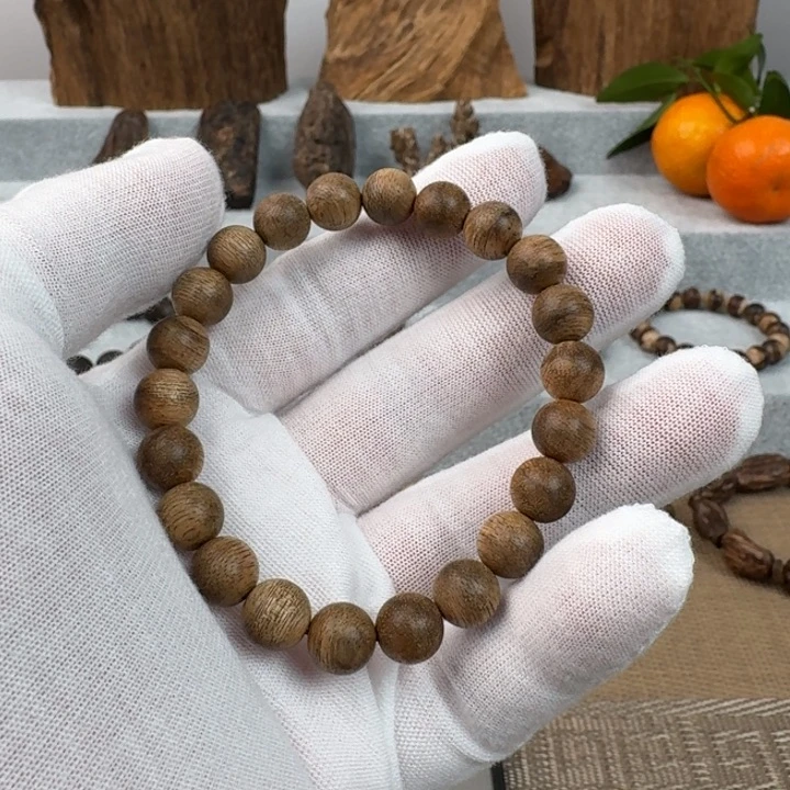 沉香手串柬埔寨单圈沉香手串0.9规格6.3克