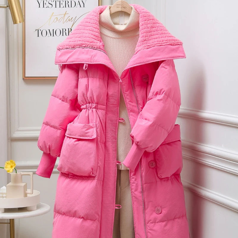 2025年棉衣女冬中长韩版宽松加厚棉服时尚设计感过膝潮流棉袄外套