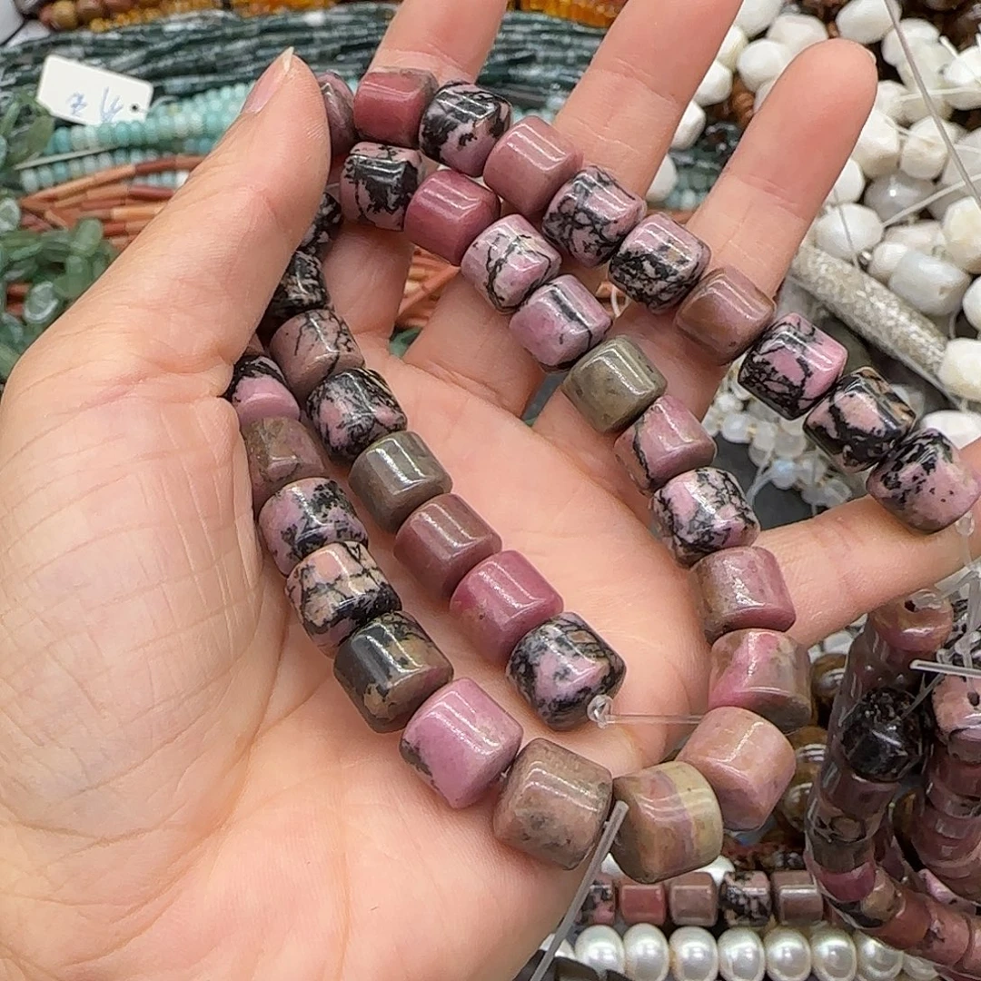 合金玛瑙/玉髓珠宝半成品蔷薇10mm一条