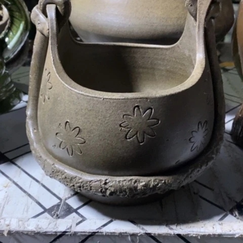 【闪购商品】紫砂花盆高28口15手工