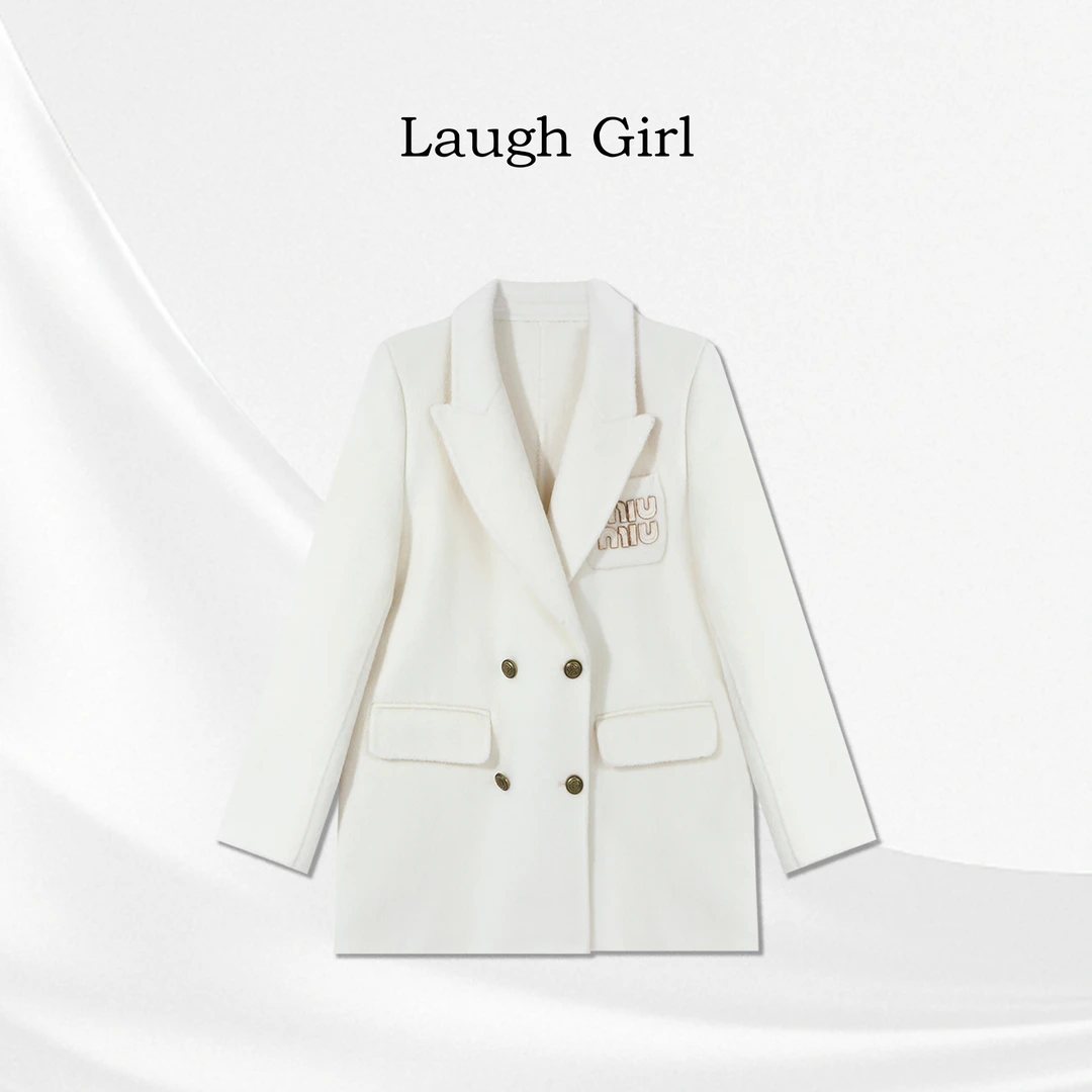 楚楚君 Laugh girl【白茶女主】miu口袋毛呢大衣外套WL531106J