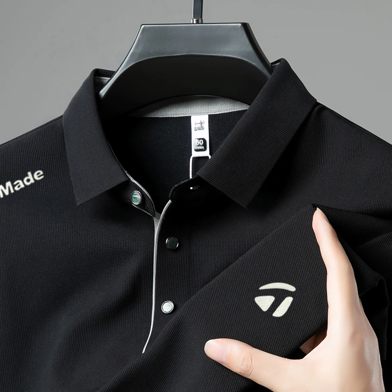 Taylormade泰勒梅高尔夫男装2025秋季新款男士长袖polo衫运动t恤