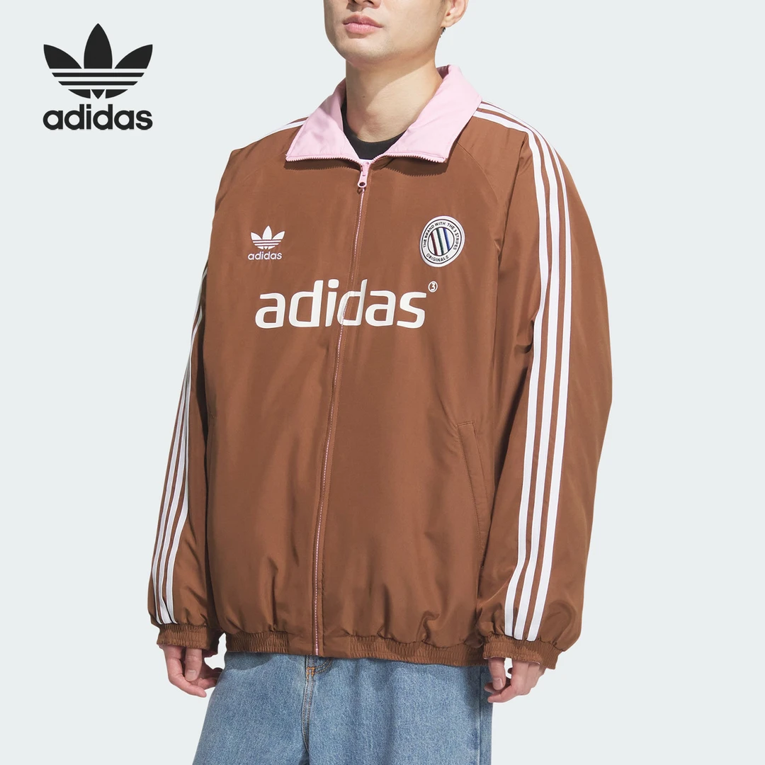 Adidas/阿迪达斯正品三叶草男士双面穿运动宽松棉服JL8353