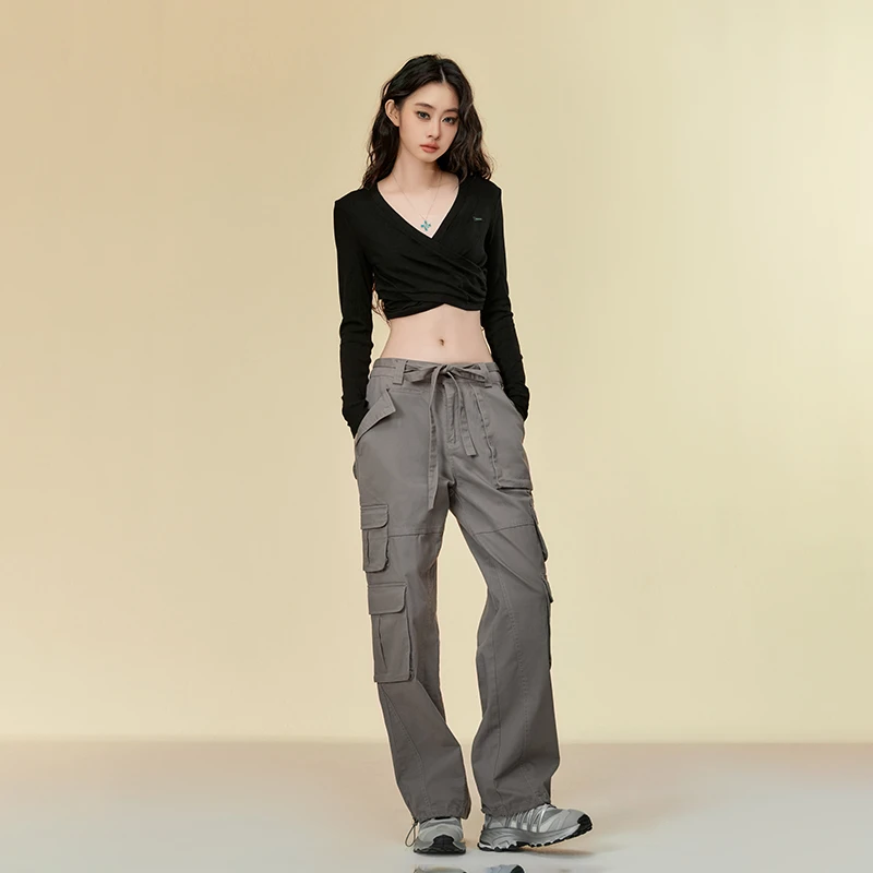 乐序辣妹黑色T恤810126