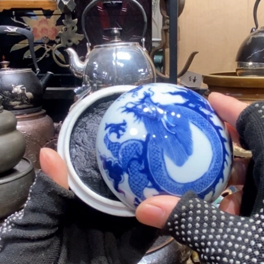 蜜安罐瓷香炉锡茶则