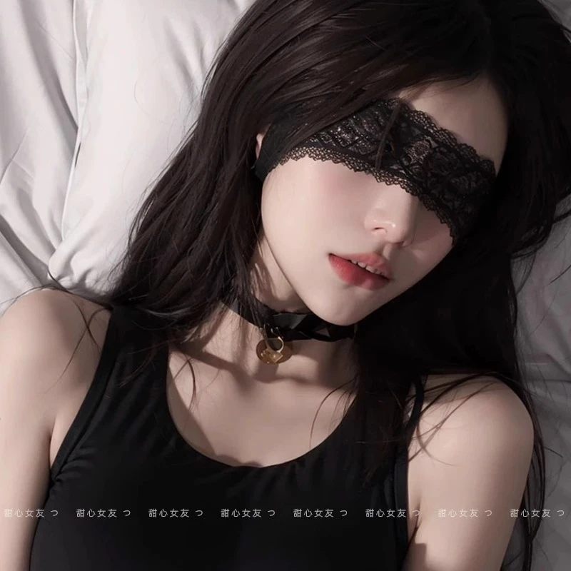 喵：神秘感*蒙眼蕾丝眼罩情调丝带遮眼禁欲系猫女兔女郎发箍发饰