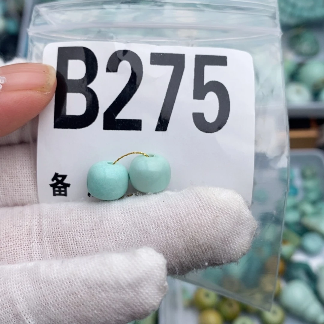 未镶嵌绿松石卡9高瓷老型一对