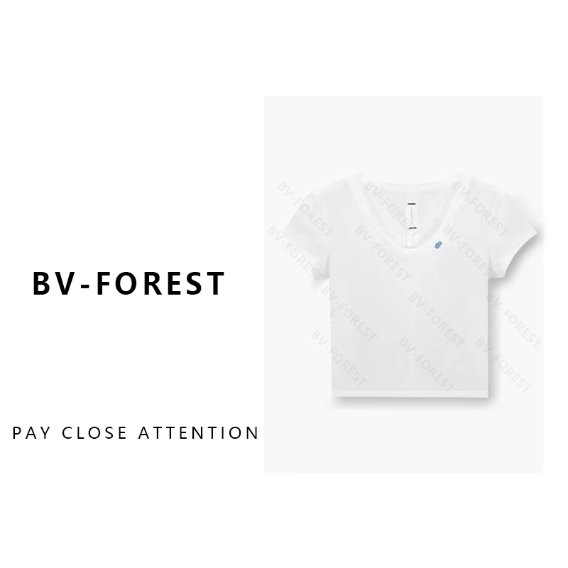 BV-FOREST“U领设计款”夏季流行薄款天丝冰感休闲短袖T恤BV-T0353