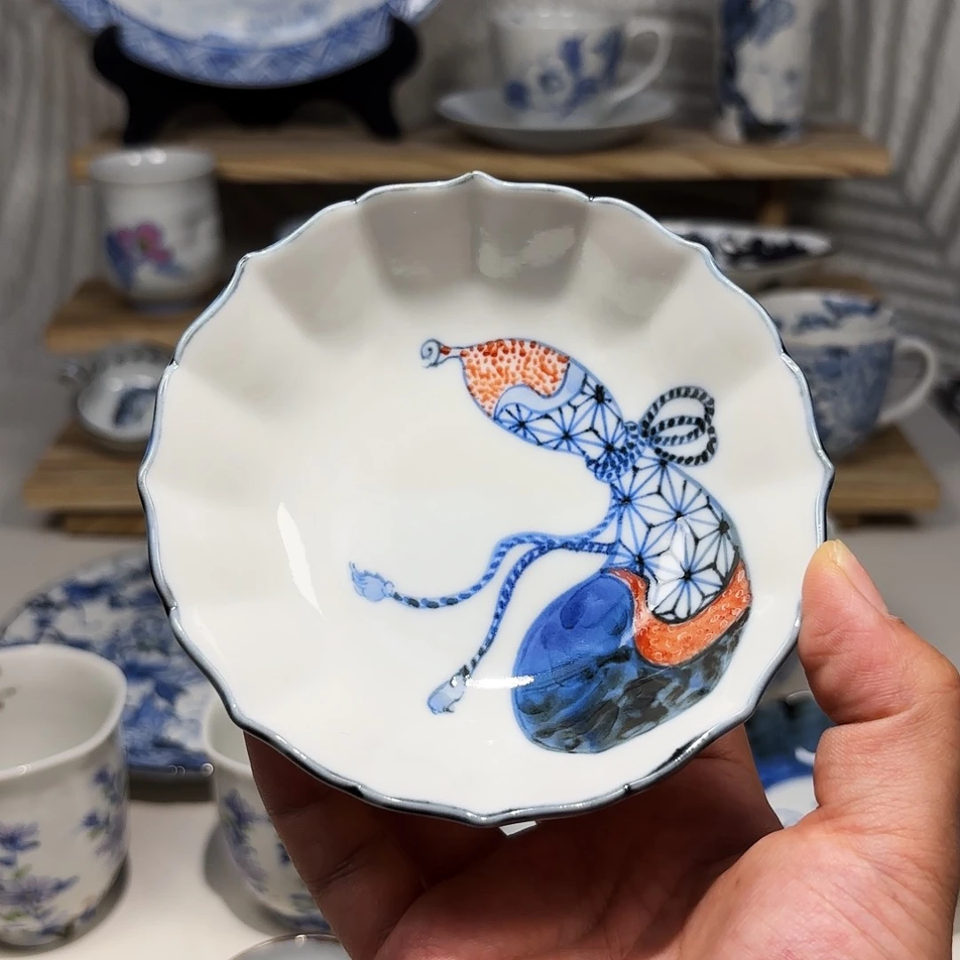 手作千椿  色绘葫芦 豆钵