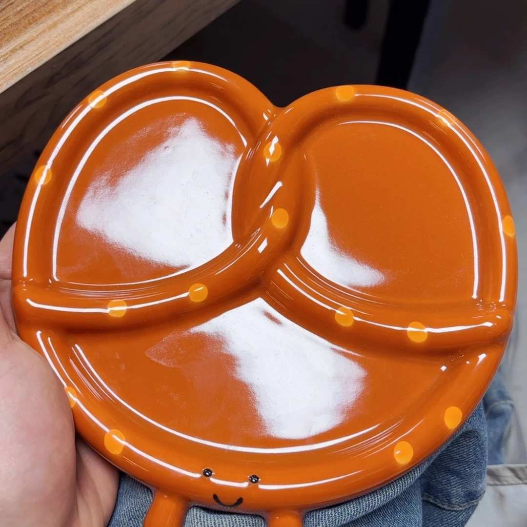 白瓷碱水结三格餐盘