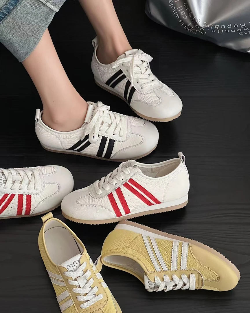 【鞋爱】1566-1经典德训鞋百搭时尚拼色高级感复古休闲运动阿甘鞋