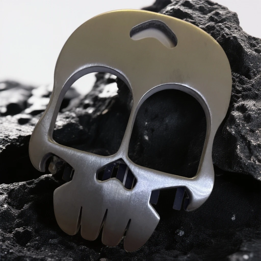 钛金属骷髅头开瓶器/80×58×5.5mm纯钛指虎edc指尖玩具系列钛产品