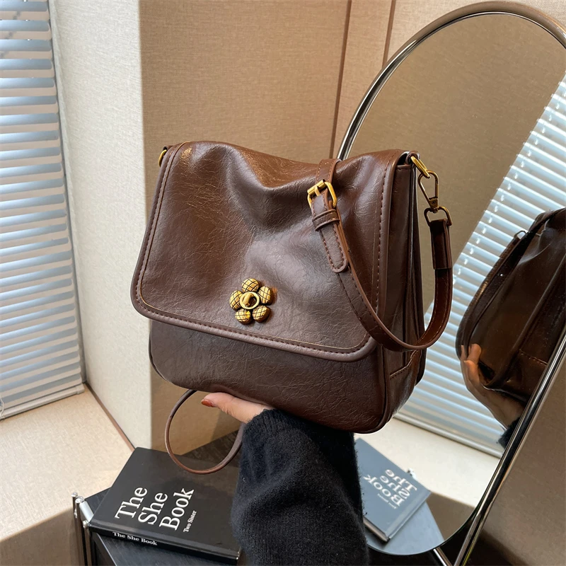 大容量包包女2025夏季新款时尚复古单肩斜挎包今年流行质感托特包